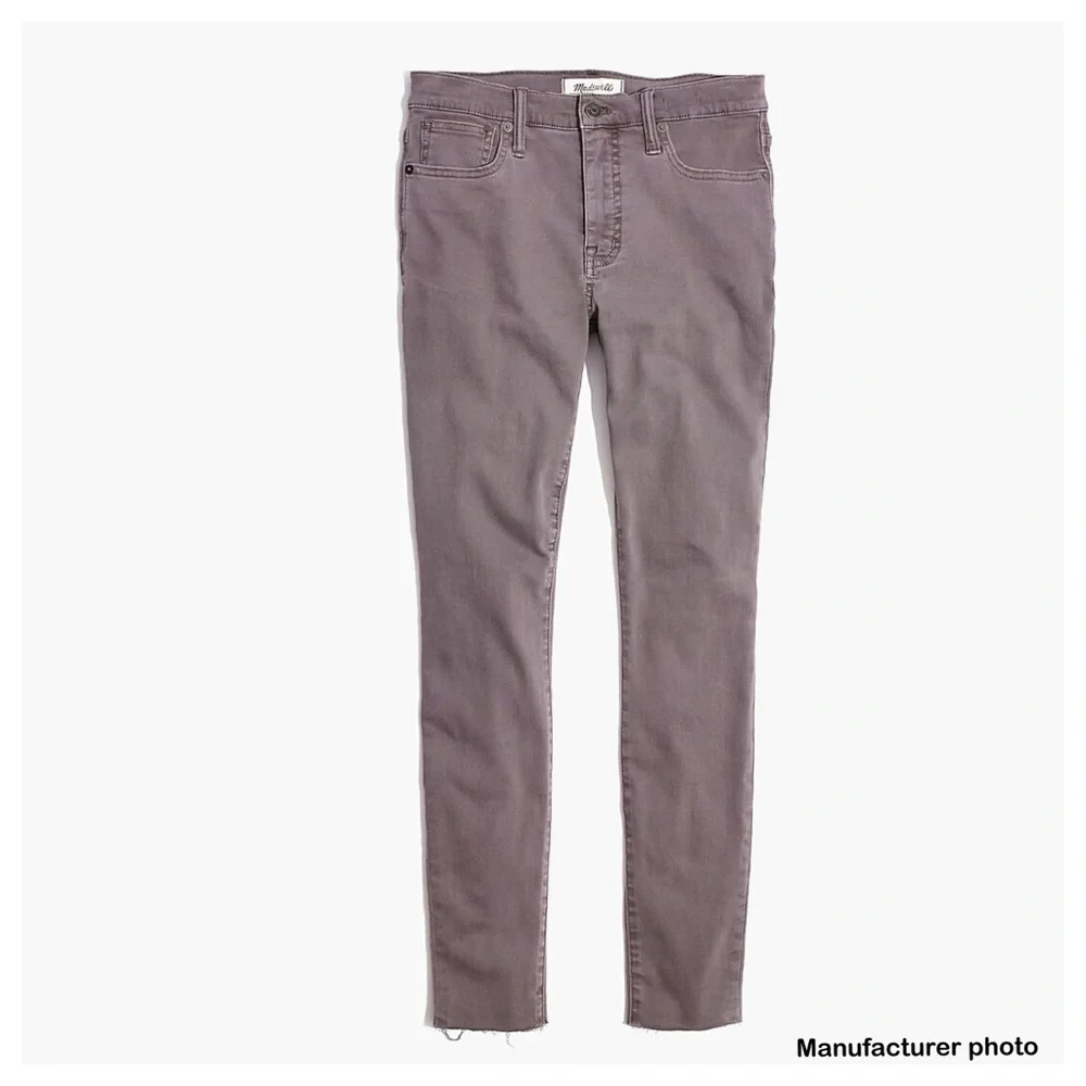 Madewell Tall 9” High-Rise Skinny Jeans in Raw Hem Garment-Dyed Edition